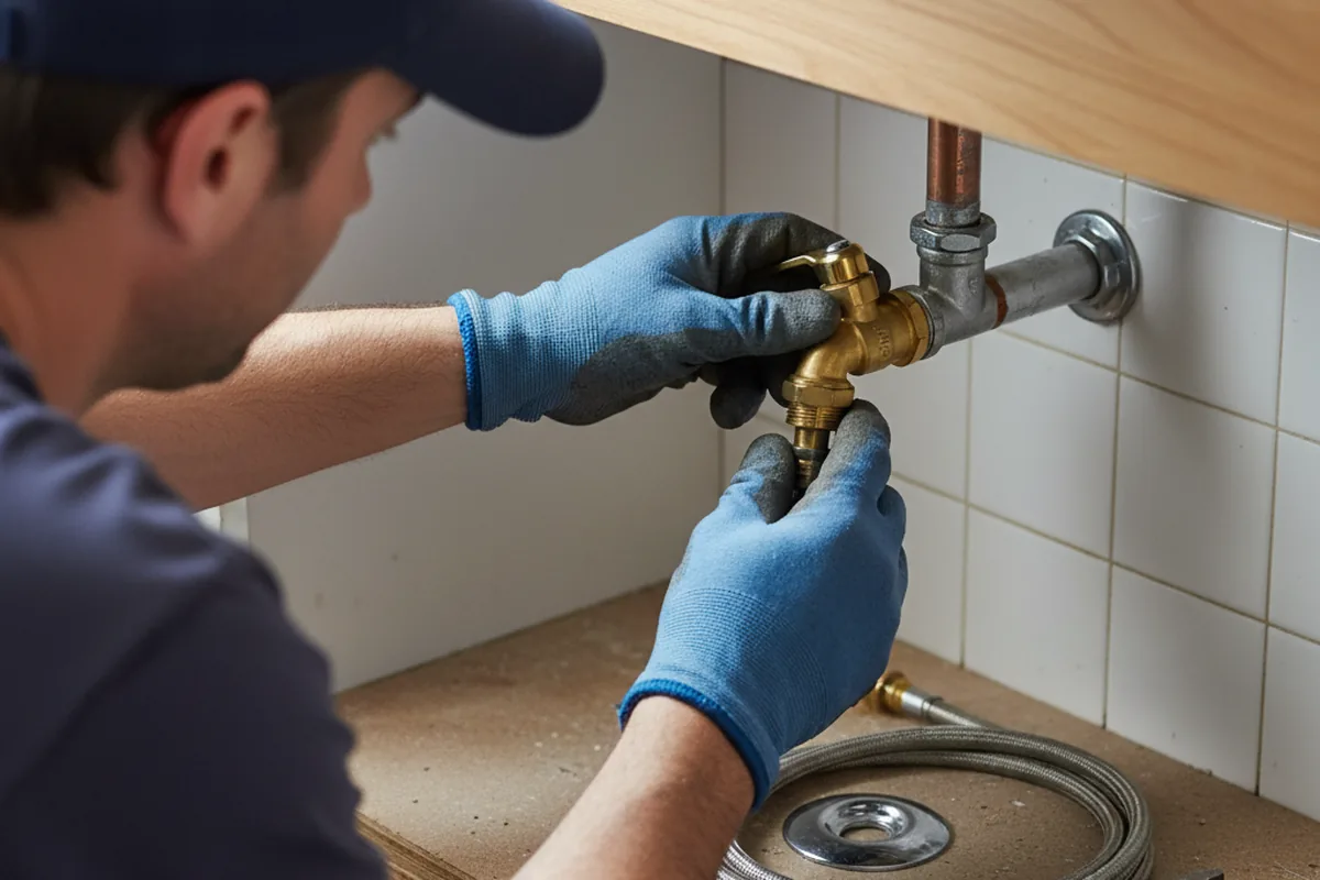 Shutoff valve and fitting work during Faucet and Fixture Repair in Beaver